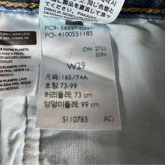 Levi’s 501 Cut Off Distressed Frayed Hem Denim Shorts Size 29 - Picture 6 of 6